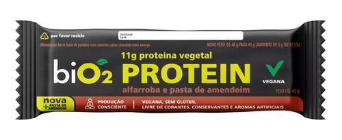 Kit 2 Barras De Proteína Vegana Alfarroba