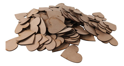 150 Corazones De Mdf De 2.5 Mm Ideal Para Decorar, 5 Cm