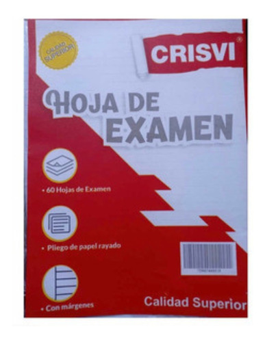 Hojas De Examen Crisvi Calidad Superior 60h