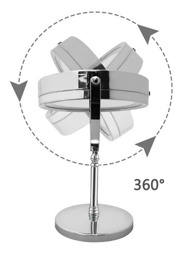 Imagen 7 de 9 de Espejo De Pie Iluminación Led Aumento 10x 1x Reversible 360