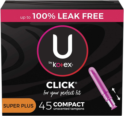45 X Kotex U Super Plus Tampones De Seguridad Absorbentes