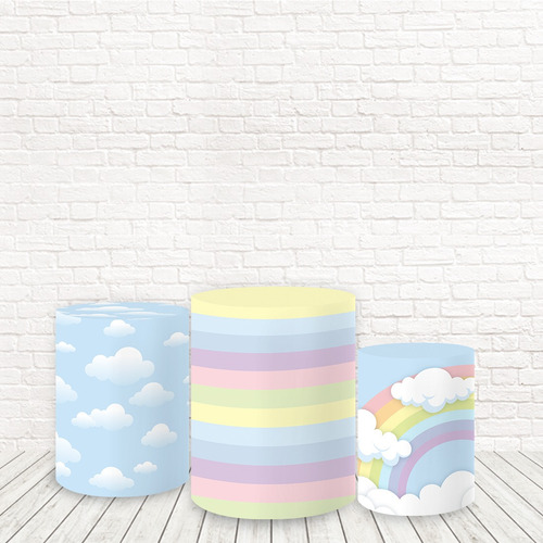 Trio Capas De Cilindro Tecido Sublimado 3d Chuva De Amor Cor Fcc-521