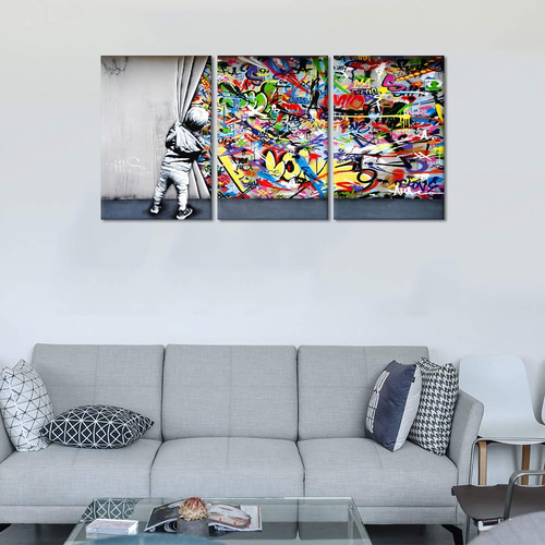 Cuadro En Lienzo Mamago Classic Street Art Banksy Graffiti 1