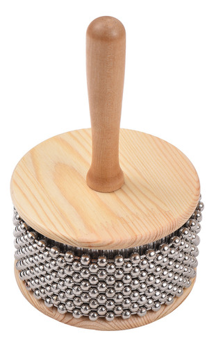 Instrumento Musical De Percusión Cabasa De Madera Con Cuenta