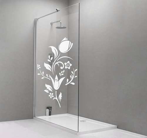 Flores Hojas Rama Baño Vinilos Adhesivo Decorativo 37