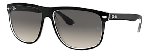 Óculos de sol Ray-Ban RB4147 Standard armação de náilon cor matte black, lente grey degradada, haste matte black de náilon
