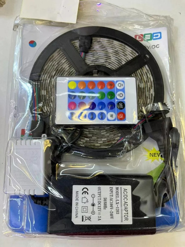 Tira Led Rgb 5050 Rgb + Control + Transformador 5 Metros