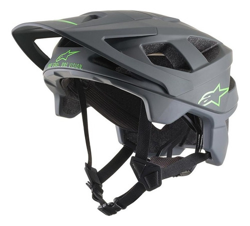 Casco Mtb Bici Vector Pro - Atom Helmet Alpinestar Color Negro Talle L