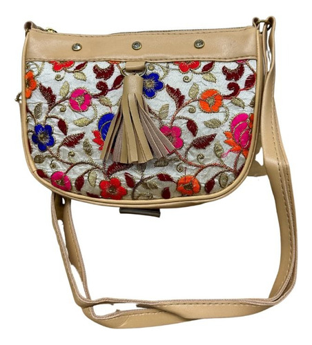 Bolsa Transversal Bordada Indiana Casual Passeio Grand Bazar