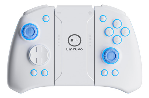 Control Pro Inalámbrico Para Switch/oled/lite Ks33 Linyuvo Blanco Con Azul