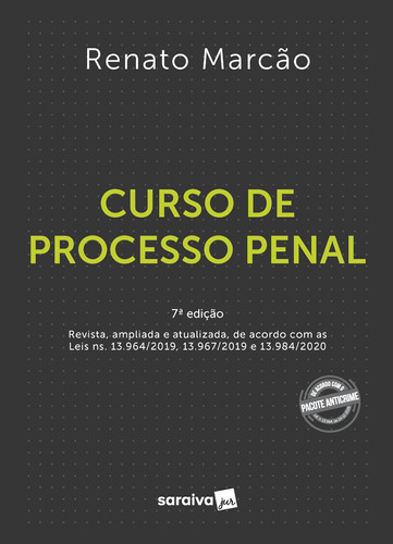 Curso de Processo Penal - 7 ª Edição 2021, de Marcão, Renato. Editora Saraiva Educação S. A., capa mole em português, 2021