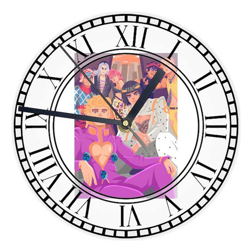 Reloj Redondo Madera Brillante Jojos Mod 23