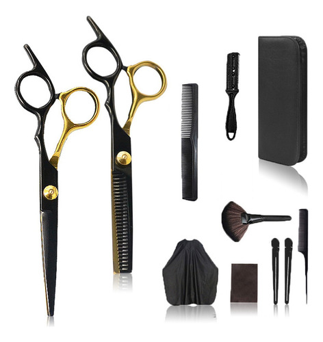 . 11 Pcs Kit De Tijeras Barbero Estilista For Cortar Cabello