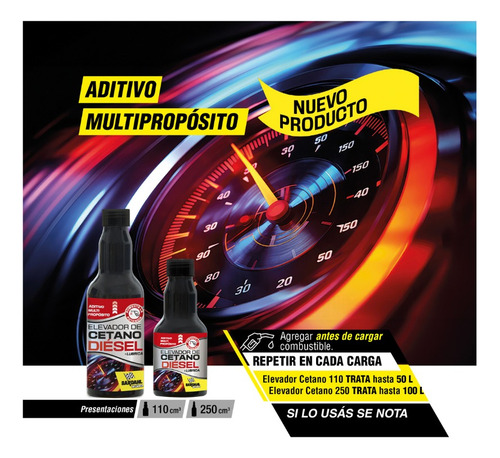 Kit Elevador De Cetano & Limpia Inyectores Diesel 250ml X 2u