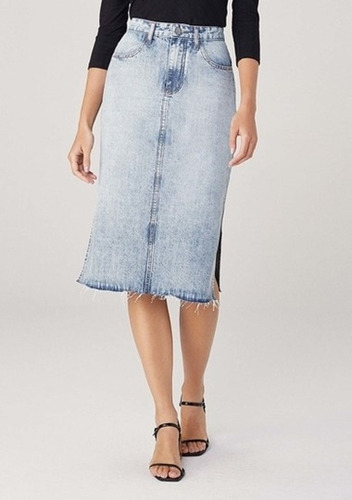 saia jeans midi dzarm