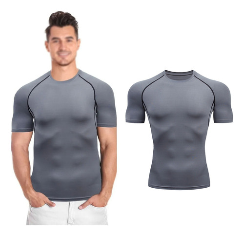 Playera Deportiva De Compresión Elasticidad Para Hombre