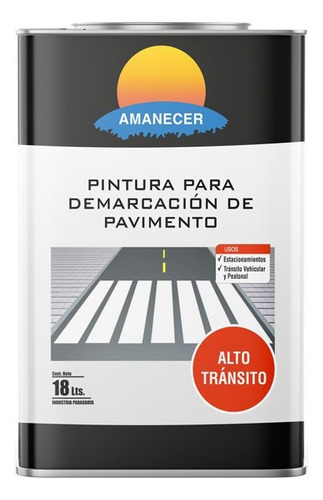 Pintura Para Pavimento Negra 18 L