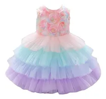 Comprar Vestido De Niña Arcoiris Fiesta Elegante Arcoíris Unicornio
