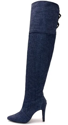 Bota jeans hotsell mercado livre