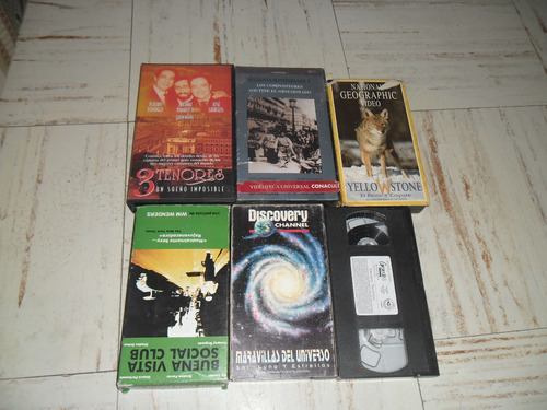 Lote 6 Peliculas Vhs Documentales