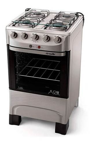 Cocina Mueller 4 Hornallas Gris Supergas Grill -la Tentacion