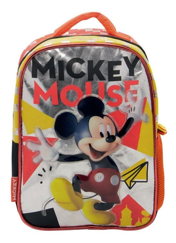 Mochila Colegial Espalda Jardin Mickey Mouse - Children's Color Rojo