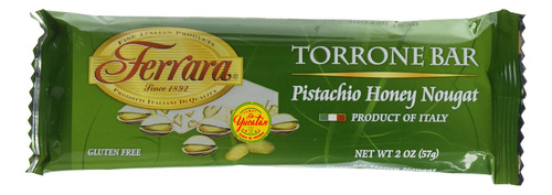 Barra De Turrón Pistache Y Miel Importado Ferrara Italia 57g