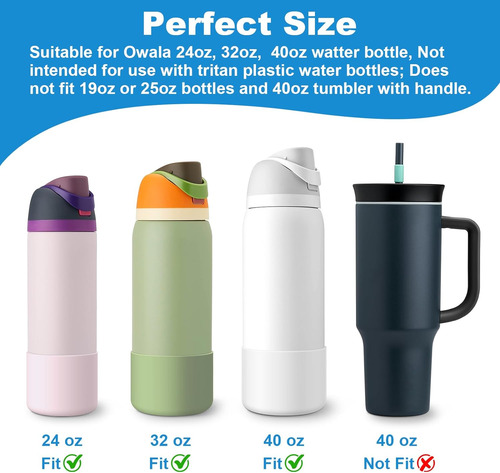 2 Fundas Protectoras Antideslizantes Para Botella De Agua Ow