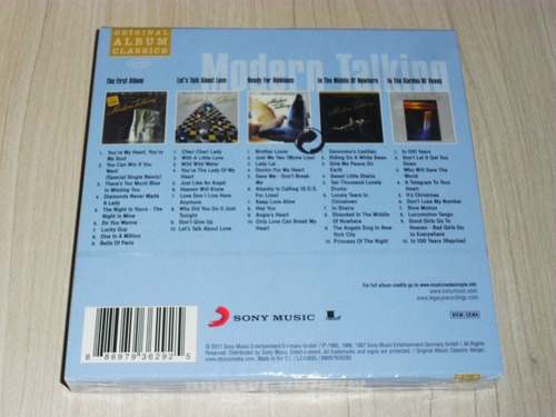 Imagem 2 de 2 de Box Modern Talking - Original Album Classics (europeu 5 Cds)