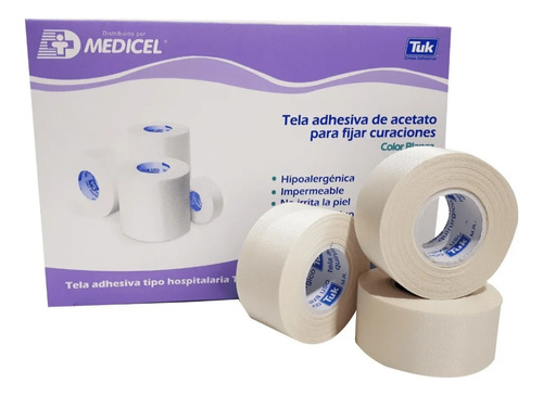 Tela Adhesiva Tuk 5.0 Cm Con 6 Pzas. Blanco