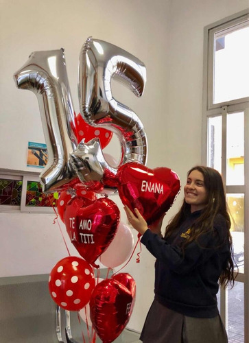 Imagen 6 de 8 de Globos Con Helio Metalizados Con Temática!! Americanos