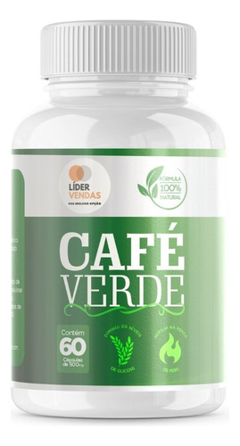 Extrato Café Verde 60 Capsulas 500mg Sabor Neutro