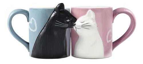 Juego De Tazas De Café Con Diseño De Gato Regalo Para Enamor