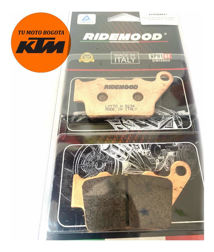 Imagen 2 de 2 de Pastillas Traseras Pulsar 200ns/fi/rs200/dominar Ridemood St