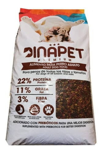 Alimento Dinapet Premium Promocion 2 Bultos De 20kg