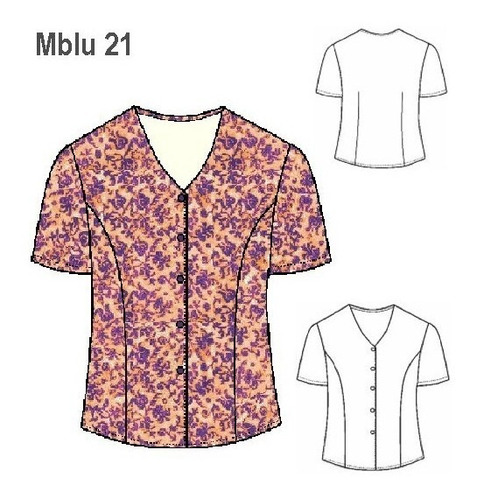 ( Moldes De Ropa)  Camisa Basica Mujer 0921