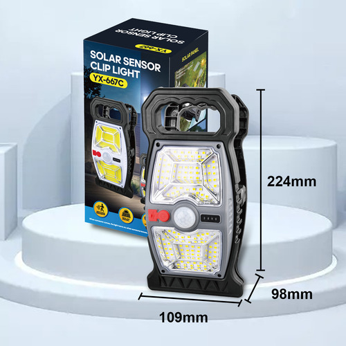 Lámpara Solar Exterior Con Clip Y Sensor De Movimiento 2pcs