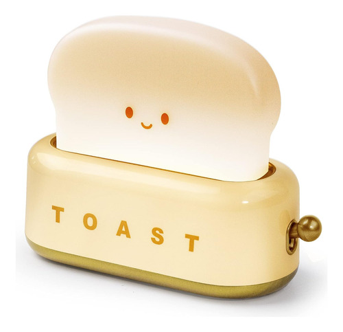 Bonita Luz Nocturna, Lámpara De Noche Kawaii Toast Para Deco