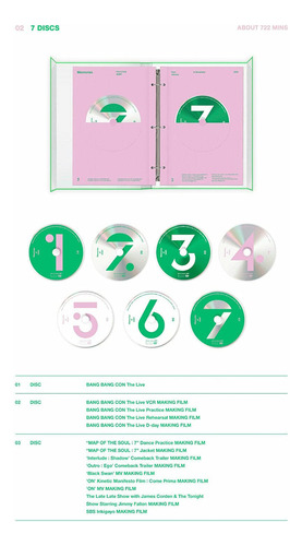 Bts Memories Of 2020 Dvd. 7 Disc+214p Photo Book+1 Paper Fra