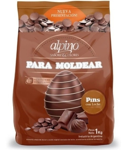 Chocolate Alpino Lodiser Pins Sabor Leche X 1kg