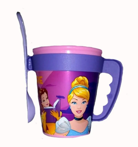 Taza Mug Infantil Con Aro Y Cuchara Disney Avon