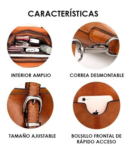 Imagen 3 de 5 de Bolsa Dama Bolso Amplio Casual Grande Resistente Better