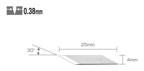 Imagem 3 de 5 de Lâmina De Precisão Olfa Kb-5/ 30b Faca Para Estilete Ak-5