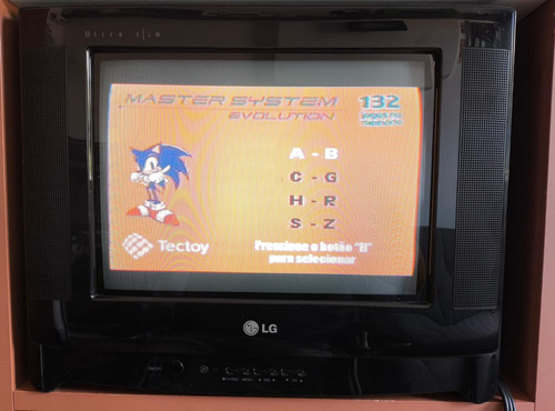 Console Sega Master System Evolution Sonic Tec Toy Controle Semi-novo Funcionandol+garantia Azul