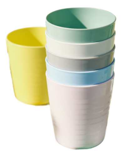 Set De 6 Vasos Tazas Multicolor Bebe Niño Niña Aprendizaje