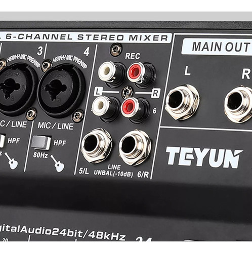 Para Mini Mezclador De Audio Sound Machine Webcast A6 Party