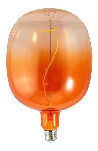 Foco Led Vintage 4w Globo Gigante Decorativo  E27 30 Cm Alto Color De La Luz Gris - Naranja