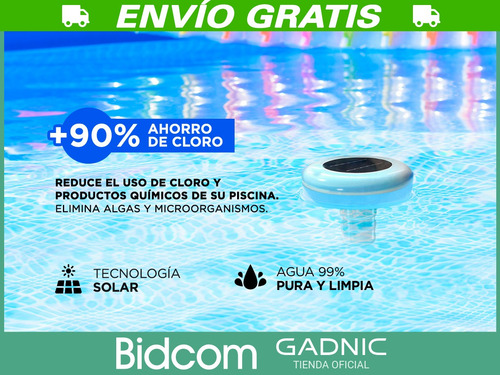 Imagen 3 de 10 de Ionizador Solar Pileta Gadnic Boya Anti Sarro Y Bacterias