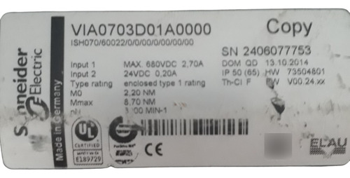 Servo Motor Schneider (Usado)