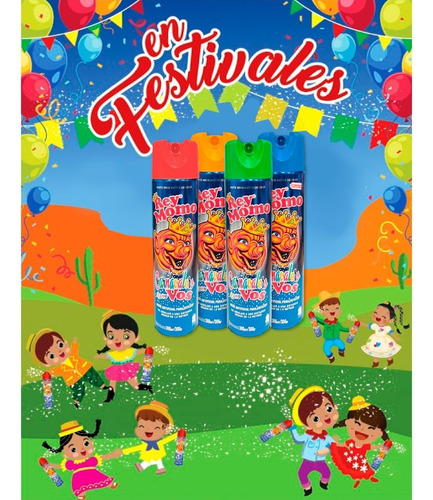 Imagen 5 de 10 de Nieve Espuma Rey Momo - Carnaval X 12 U - Lollipop